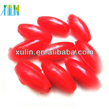 fashion jewelry red rice shaped acrylic beads